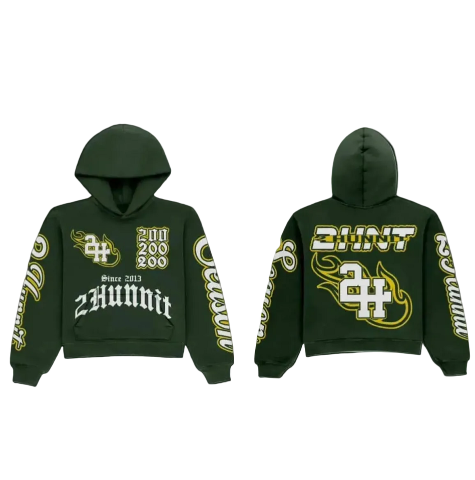GREEN “2HUNNIT SEASON” HOODIE