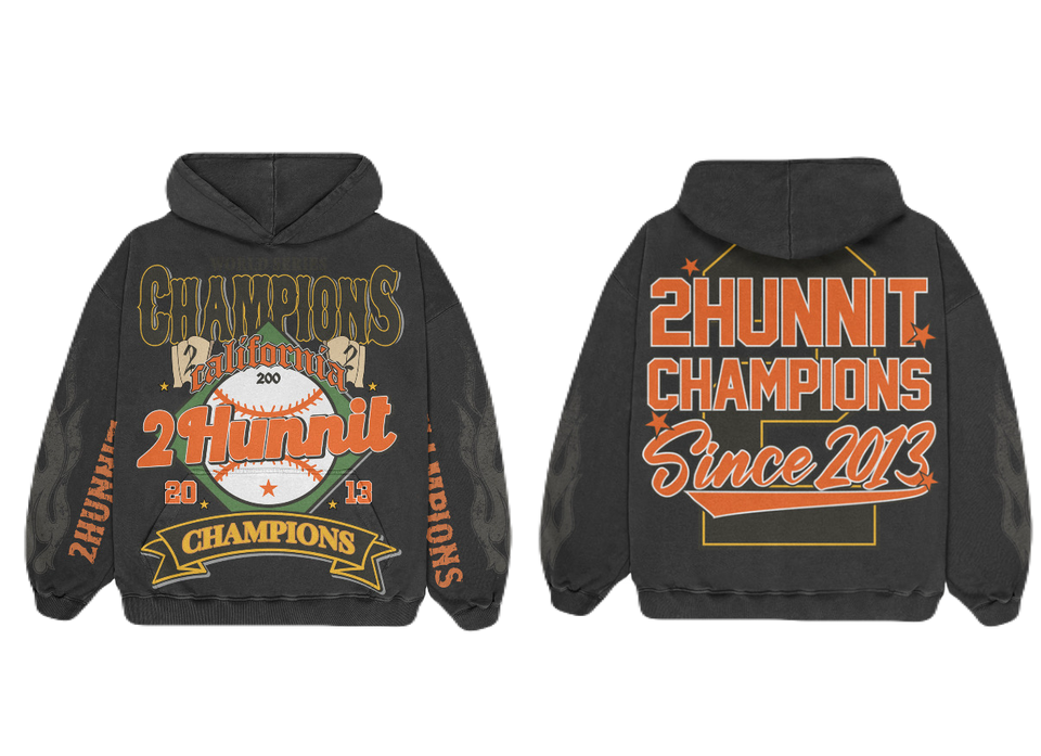 BLACK “CHAMPION” HOODIE